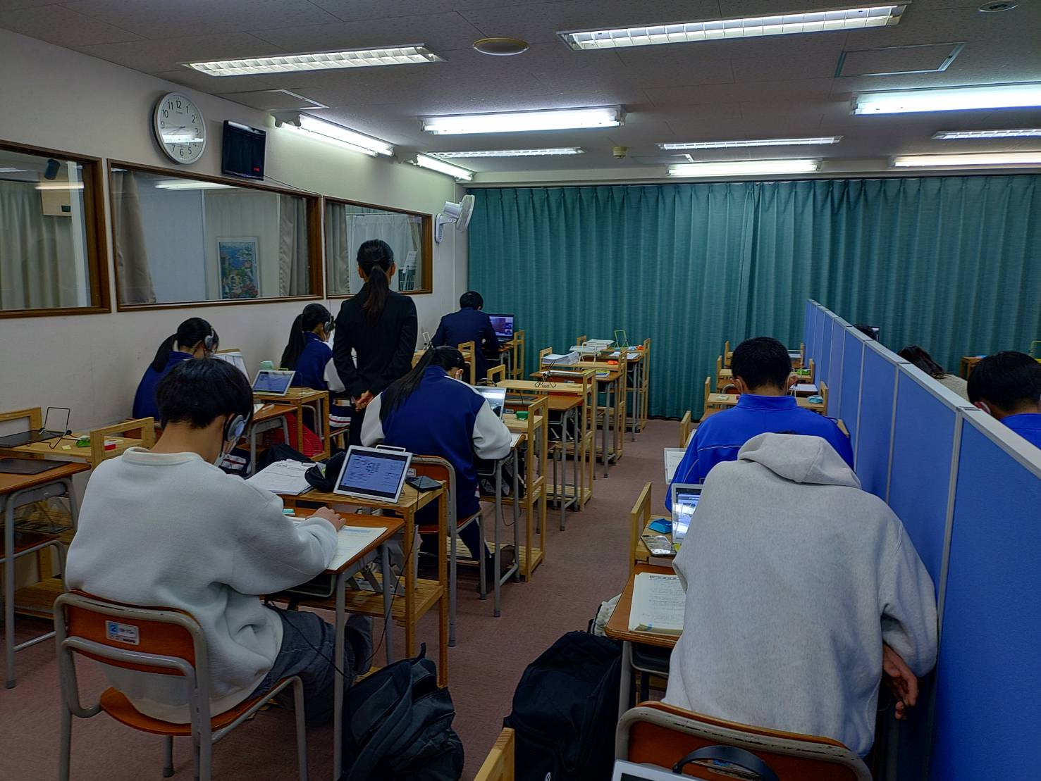 県立入試に向けて猛勉強中の中3生