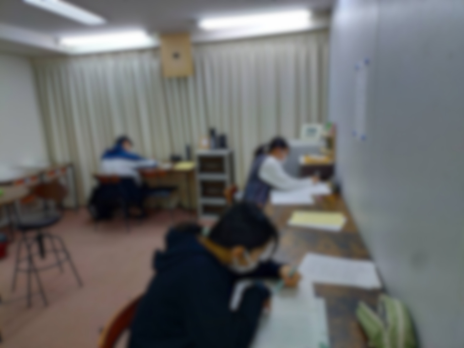 学習塾ベストワン 新中2生 新教研テストの様子