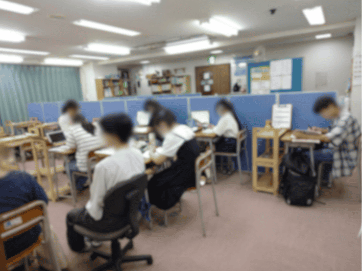 学習塾ベストワン 前期期末テスト対策授業風景